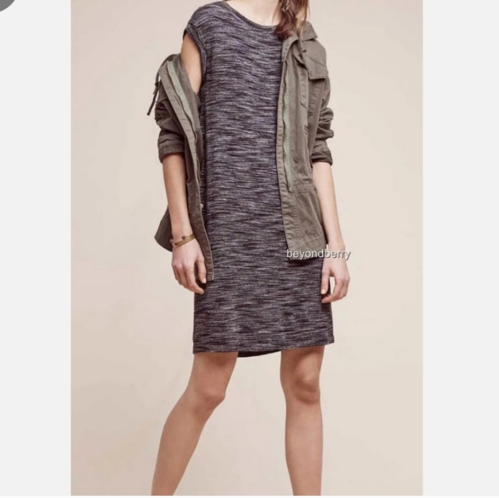 Cloth & stone  dress Medium gray  tshirt jersey midi shift anthrppologie